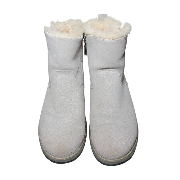 EMU Australia Womens Beach Mini Boots Dove Grey Suede Merino Wool Lining Size 8 - Picture 3 of 15